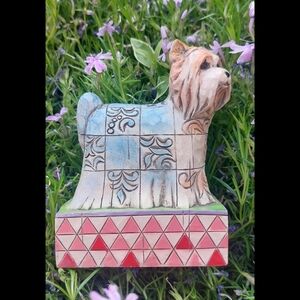 Enesco Jim Shore Heartwood Creek PJ Yorkshire Terrier Figurine